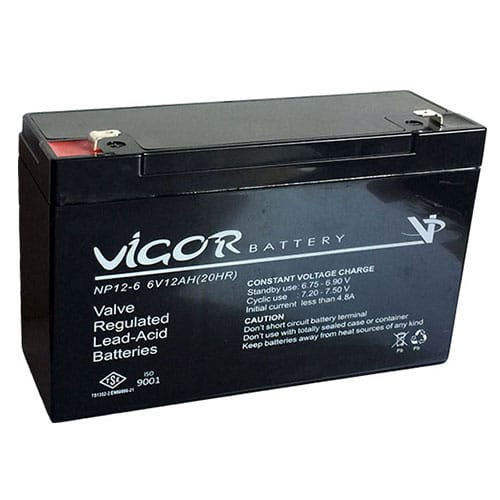 Vigor 6V 12Ah Kuru Akü